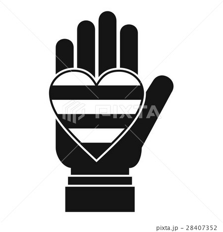 Hand holding heart of LGBT icon, simple style Hand holding heart of LGBT icon, simple style 28407352