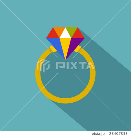 Ring LGBT icon, flat style 28407353