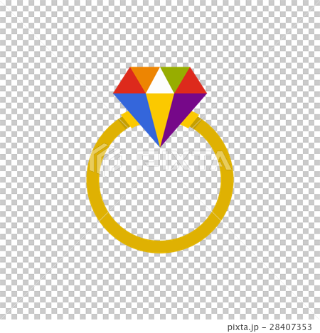 Ring LGBT icon, flat style 28407353