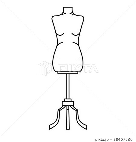 Sewing Mannequin Icon Outline Styleのイラスト素材