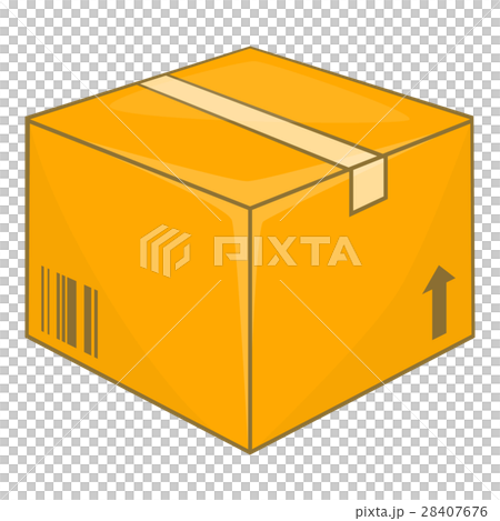 Cardboard box icon, cartoon style Cardboard box icon, cartoon style 28407676