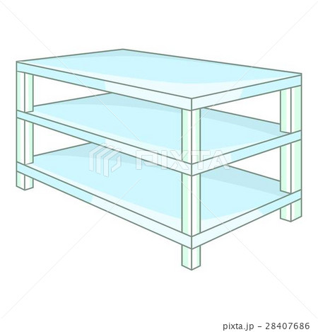 Industrial shelving icon, cartoon style 28407686