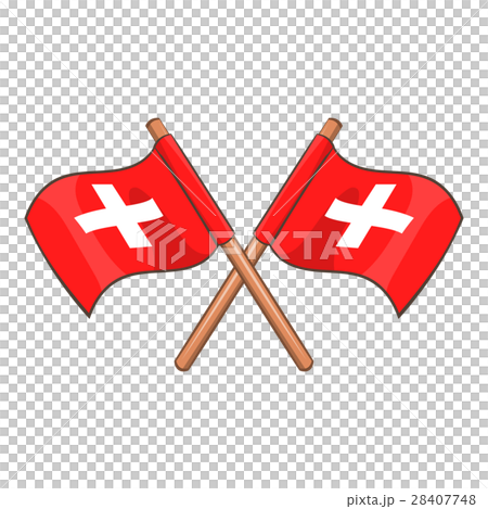 Switzerland flags icon, cartoon style Switzerland flags icon, cartoon style 28407748