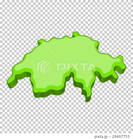 Map of Switzerland icon, cartoon style Map of Switzerland icon, cartoon style 28407755