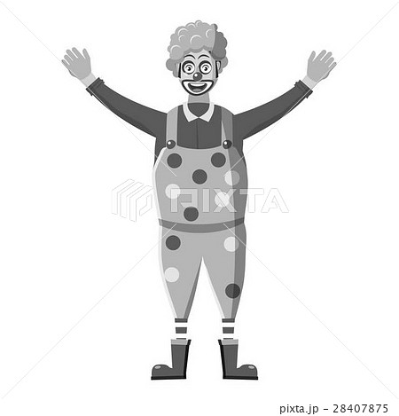 Clown icon, gray monochrome style Clown icon, gray monochrome style 28407875