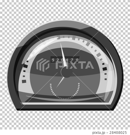 Vehicle speedometer icon, gray monochrome style 28408025