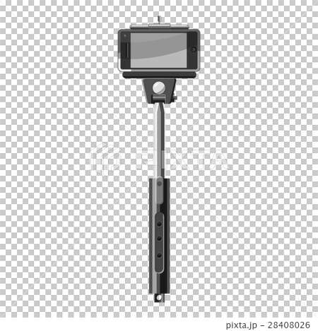 Selfie stick icon, gray monochrome style Selfie stick icon, gray monochrome style 28408026