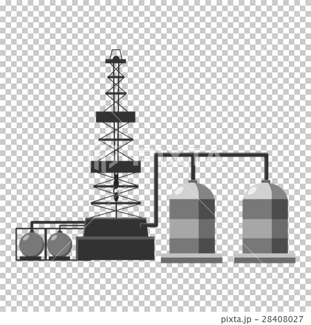 Refinery icon, gray monochrome style Refinery icon, gray monochrome style 28408027