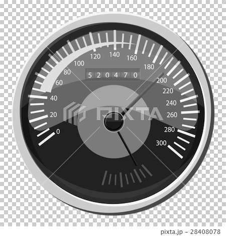 Car speedometer icon, gray monochrome style Car speedometer icon, gray monochrome style 28408078