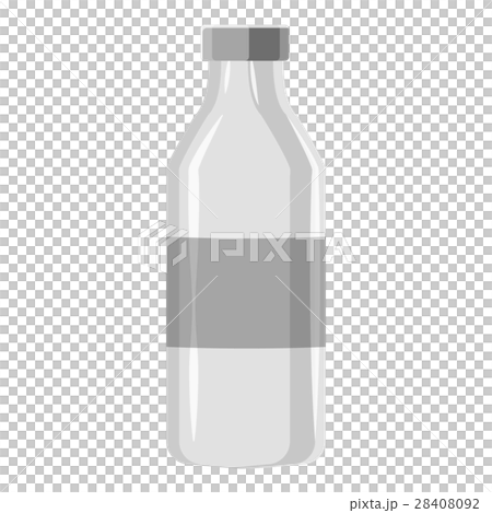 Bottle icon, gray monochrome style 28408092