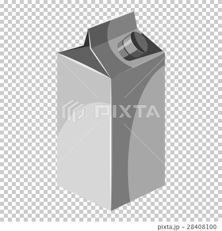 Box for juice with lid icon, gray monochrome style - Stock Illustration ...