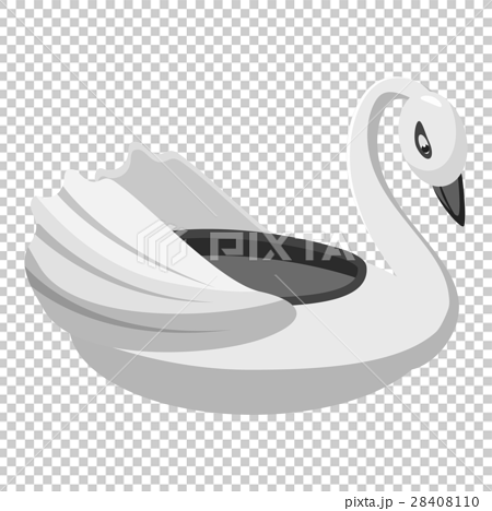Bumper Boat Swan Icon Gray Monochrome Styleのイラスト素材 28408110 Pixta
