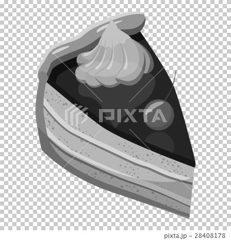 Pumpkin pie icon, gray monochrome style 28408178