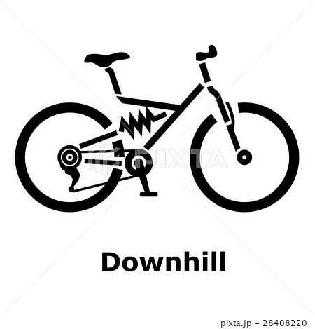 Downhill bicycle icon, simple style 28408220