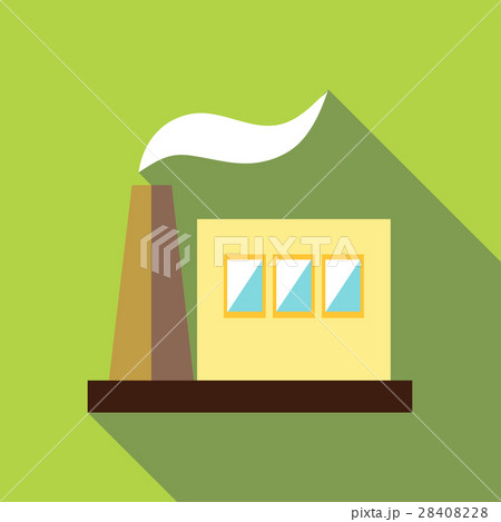 Factory building icon, flat style 28408228