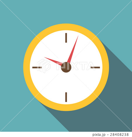 Wall clock icon, flat style 28408238