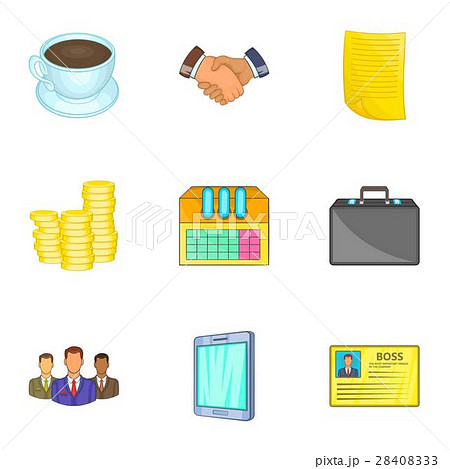 Company icons set, cartoon style 28408333