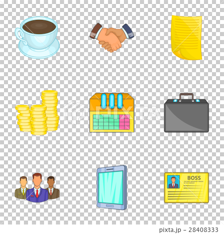 Company icons set, cartoon style 28408333