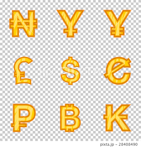 Types of money icons set, cartoon style 28408490