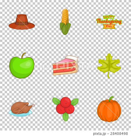 Public holiday of USA icons set, cartoon style 28408498