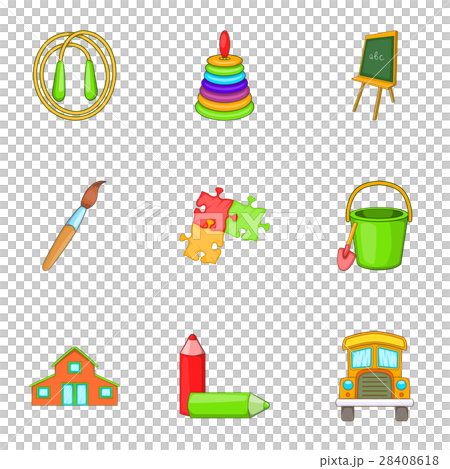 School years icons set, cartoon style School years icons set, cartoon style 28408618