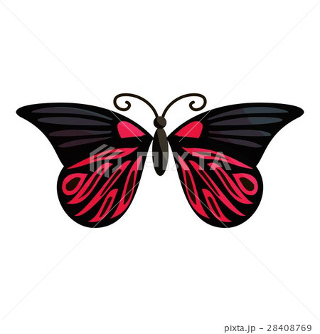Red butterfly icon, cartoon style Red butterfly icon, cartoon style 28408769