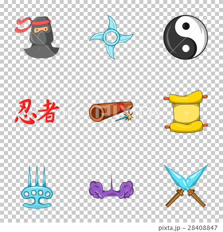 Killer icons set, cartoon style 28408847