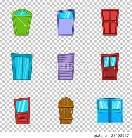 Barrier icons set, cartoon style Barrier icons set, cartoon style 28408987