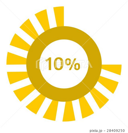 Web preloader 10 percent icon, flat style Web preloader 10 percent icon, flat style 28409250