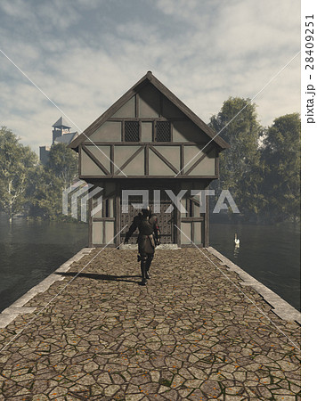 Medieval Knight Defending a Gatehouse Medieval Knight Defending a Gatehouse 28409251