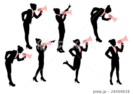 silhouette of business woman silhouette of business woman 28409638