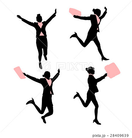 silhouette of business woman 28409639