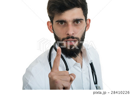 A close-up portrait of a rude, frustrated, upset 28410226