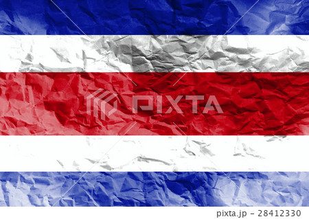 Costa Rica flag 3D illustration symbol. 28412330