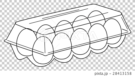 卵１パック10個入りのイラスト素材 28413158 Pixta