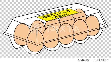 卵１パック10個入りのイラスト素材