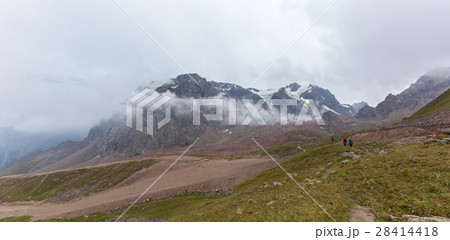 Kazakhstan mountains. Cloudy mountains of Medeu 28414418