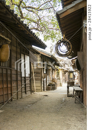 江戸時代の長屋の写真素材