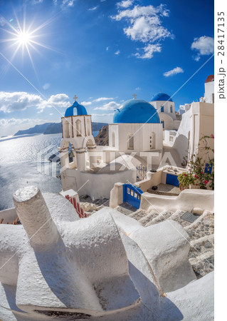 Oia village on Santorini island in Greece Oia village on Santorini island in Greece 28417135