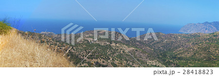 Beautiful sea landscape panorama of Crete Beautiful sea landscape panorama of Crete 28418823