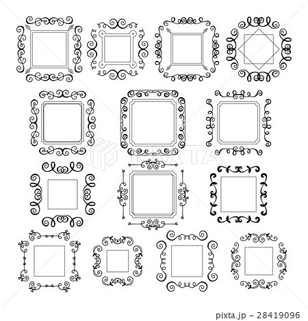 Hand Drawn Vector Flourishes, Frames, Banners. 28419096