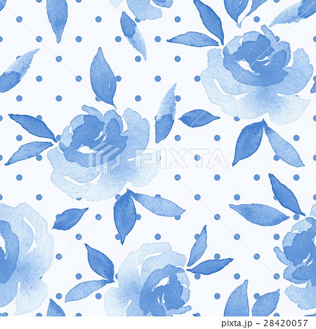 Roses. Watercolor background. Seamless pattern 31 28420057