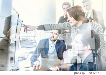 Business team working in corporate office. Business team working in corporate office. 28421480