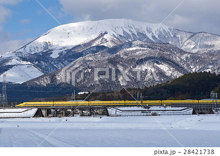雪の伊吹山とドクターイエロー 28421738