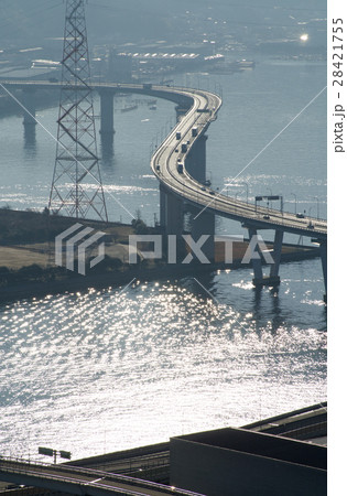 黄金山より猿猴川と海田大橋を望む 28421755