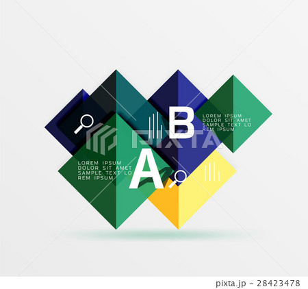 Glossy squares with text, abstract geometric Glossy squares with text, abstract geometric 28423478