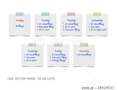 White realistic vector sticky notes with shadow 28424537