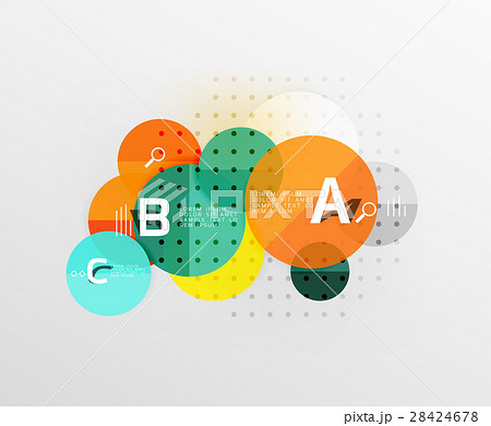 Vector circle bubbles modern geometric background 28424678
