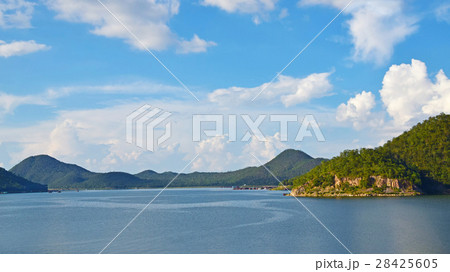 Lake view with blue sky Lake view with blue sky 28425605