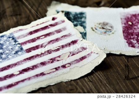 flags of United States and Mexico 28426324